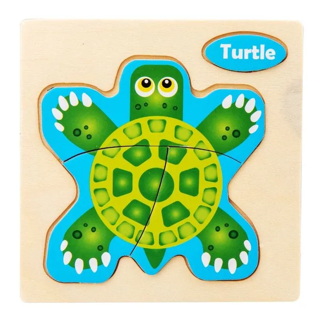 Wooden 3D jigsaw puzzles for the smallest children