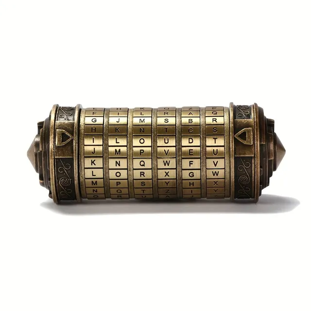 Mini Cryptex - Lacăt cu compartiment secret în stilul Codului lui Da Vinci