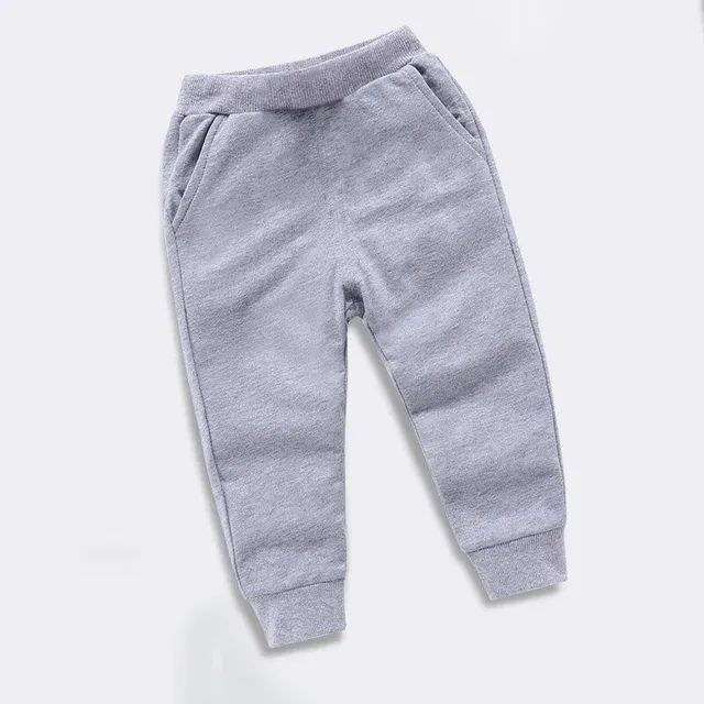 Boys casual comfortable fixed active sweatpants with elastic waist breathable sports pants for children Pink 4T