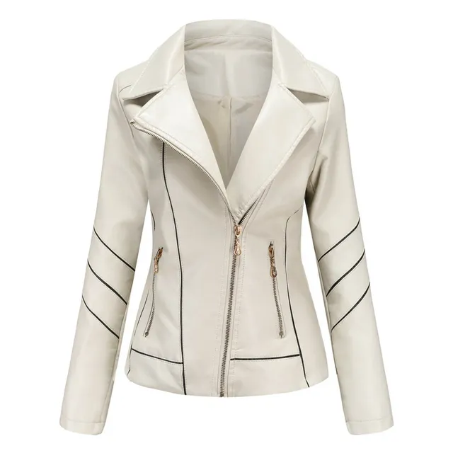 Women's leather jacket for spring