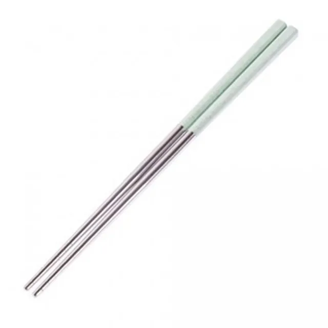 Stainless steel dining chopsticks with colored handle