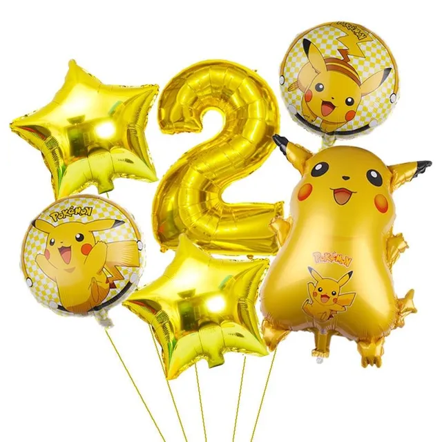 Children's Birthday Inflatable Balloons with Pokemon Motif