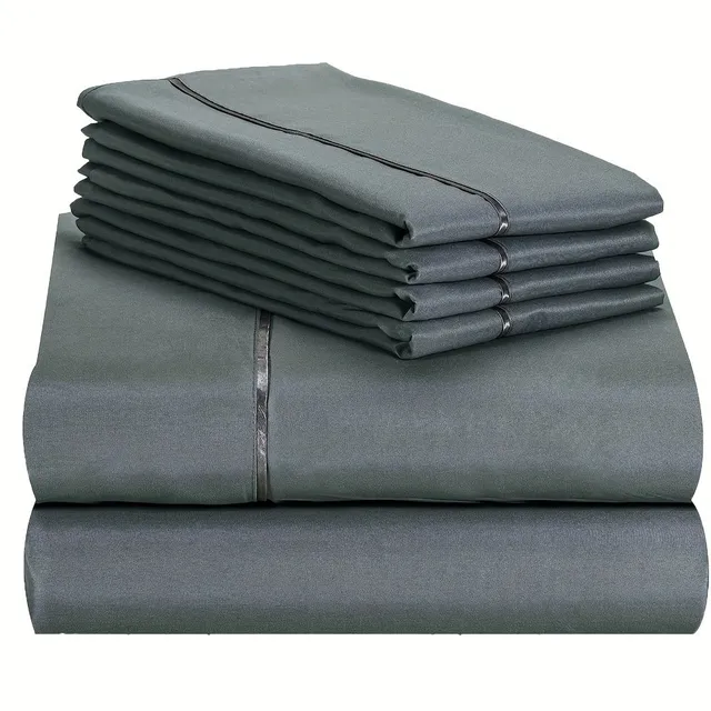 4/6pcs Luxury Cooling Linen, Resilient Against Wrinkles, Flashing and Blushing With Deep Pocket, Soft, Comfortable And Breathable Bed linen For Bedroom A Hotel (1*Flooded List + 1*Adapted List + 2/4*Polish Cases, No Core)