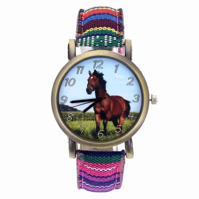 Detské hodinky s motívom koňa