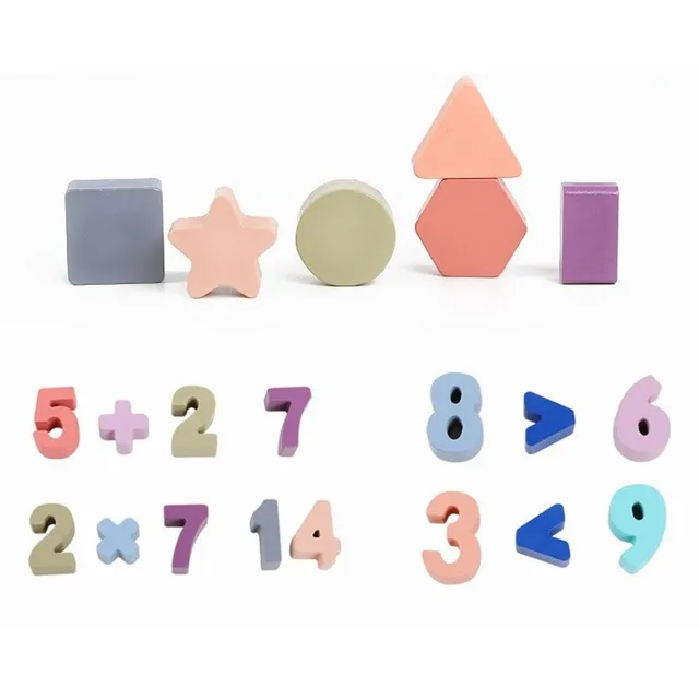 Wooden numbers for children