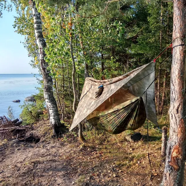 Outdoor hammock with insect net