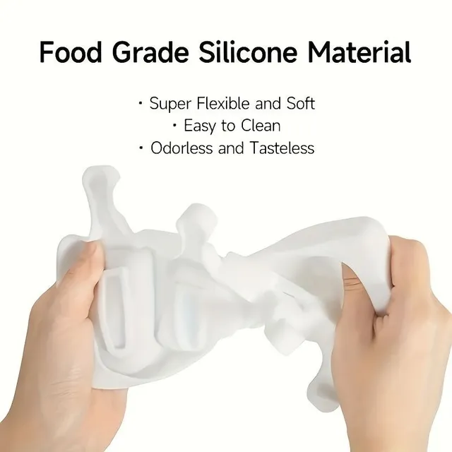 Silicone form for ice cream and ice cubes