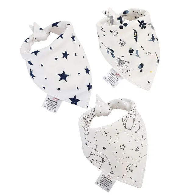 Soft cotton baby bib 5 pcs