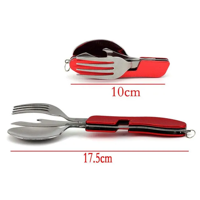 Multifunction pocket folding cutlery - 4v1
