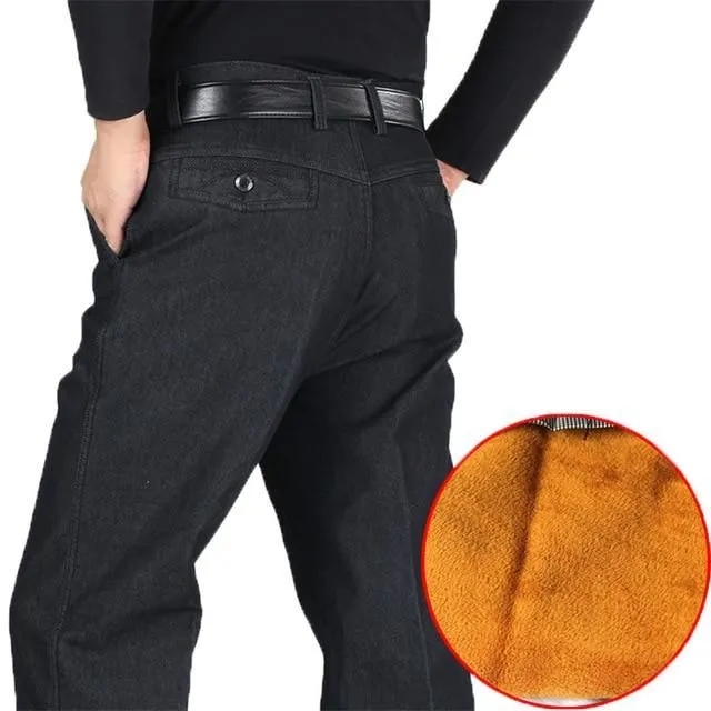 Men's high waisted insulated jeans