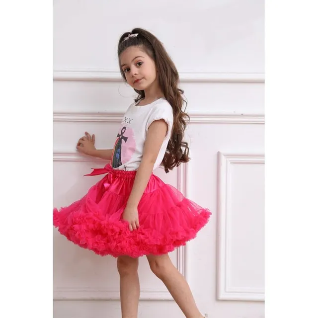 Stylish girls' voluminous tulle tutu skirt with satin bow at the waist - several colour options Pascual