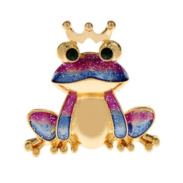 Krásná barevná brož ve tvaru žáby Corina