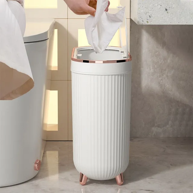 Trash flap with foot pedal for bathroom and toilet