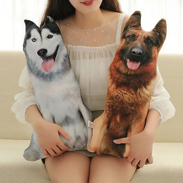 Plush 3D pillow with dogs Bolsen