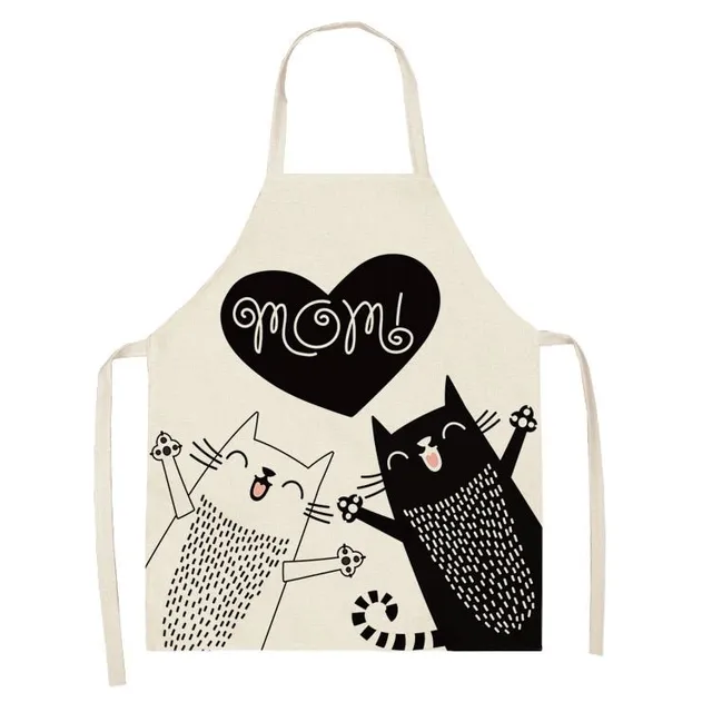 Stylish kitchen apron with cat motif Mini Me