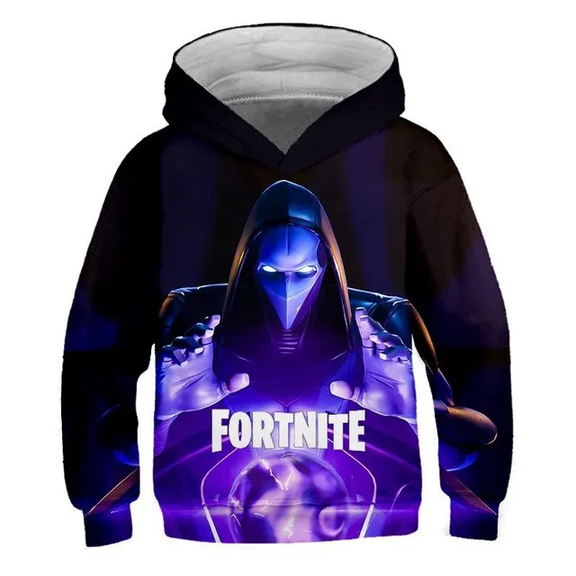 Krásna mikina s 3D potlačou počítačové hry Fortnite As picture 5 7-8T