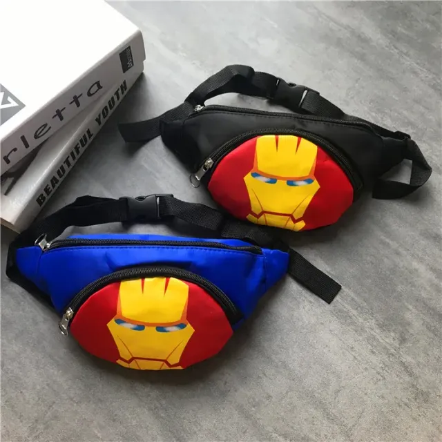 Unisex fanny pack with two pockets in themes of popular superheroes