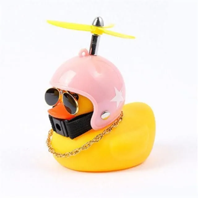 Decorative duck with car propeller