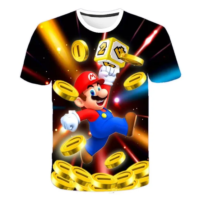 Beautiful baby T-shirt with 3D printing Mario 977 4 roky