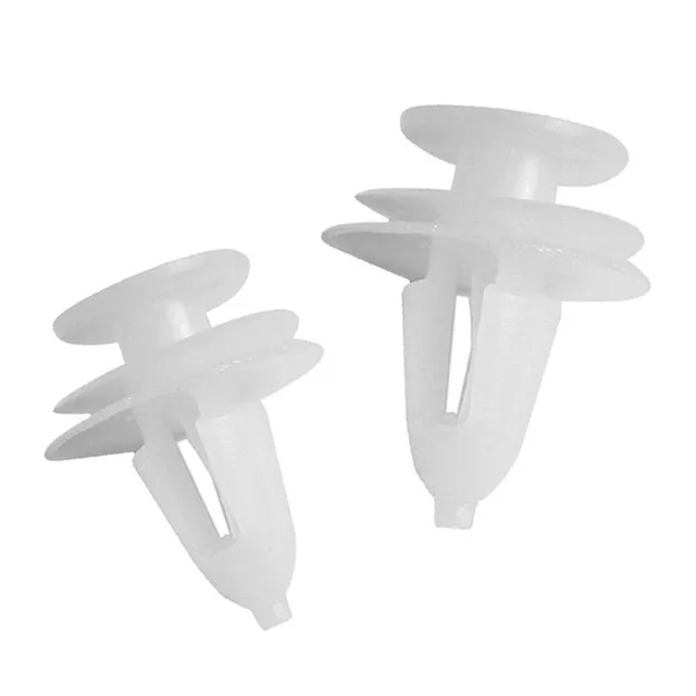 Plastic car clips white 50 pcs