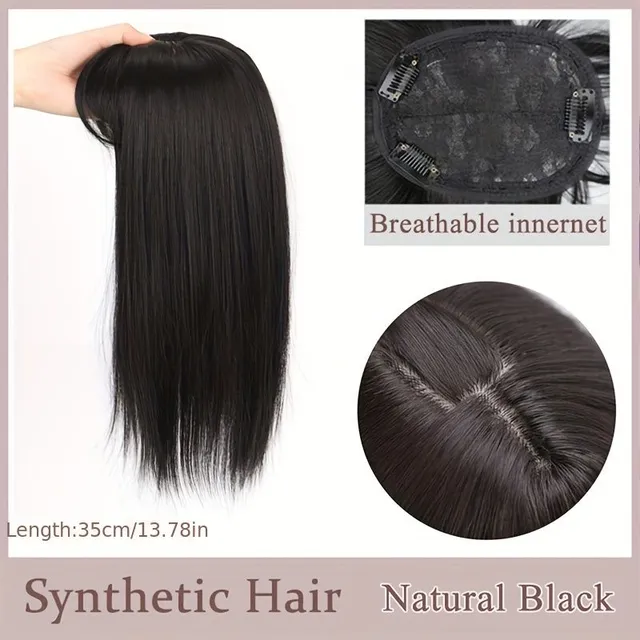 Half wig made of artificial hair for women with thinning hair - Hair Topper