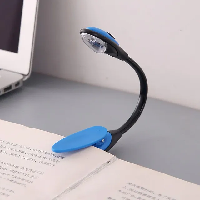 Flexibilná mini lampa na čítanie s klipom