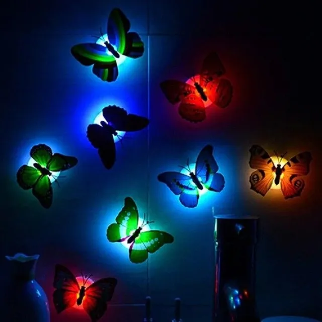 Lighting butterfly on the wall