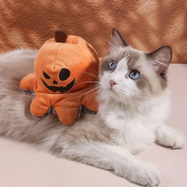 Pulpo y calabaza de peluche interactivos para perros y gatos en Halloween