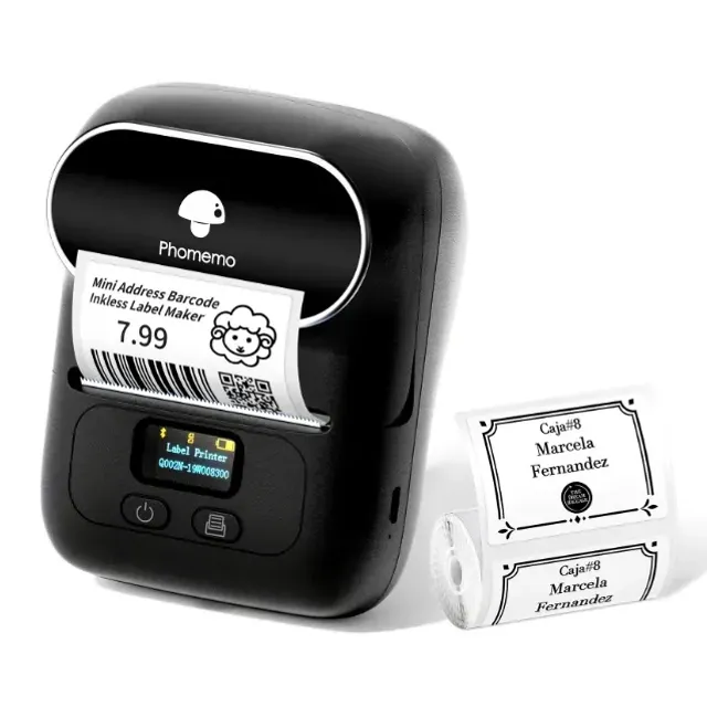 Imprimantă termică portabilă de etichete M110 cu Bluetooth pentru tipărirea etichetelor de preț și coduri de bare