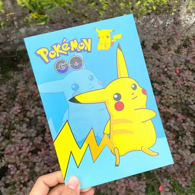 Children's lined notebook with the theme of the popular Pokemon Pikachu