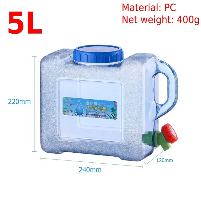 Portable water canister with tap