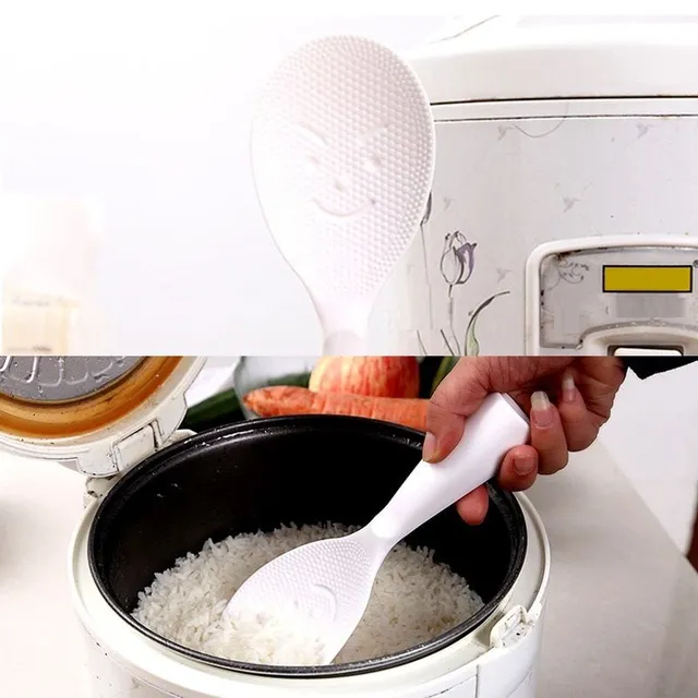 Plastic spoon for rice