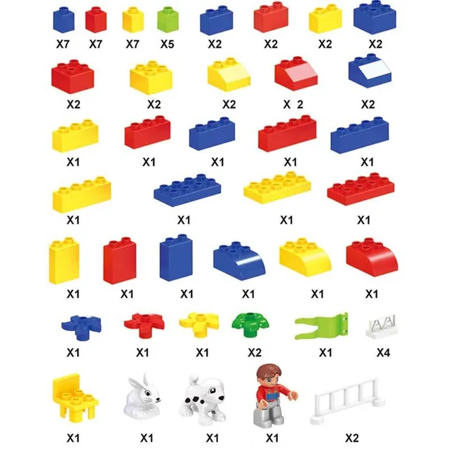 Children's building set in colour - large blocks - for the little ones