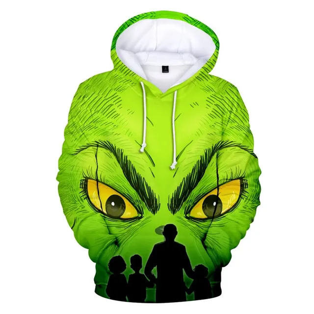 Unisex stílusos kapucnis pulóver Grincs kapucnival aba216908a 4xl