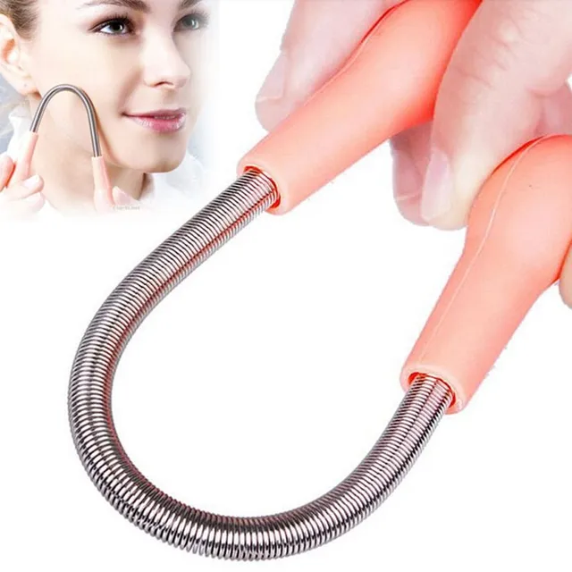 Special stainless steel epilation spring with plastic grips for removing fine hair Bada