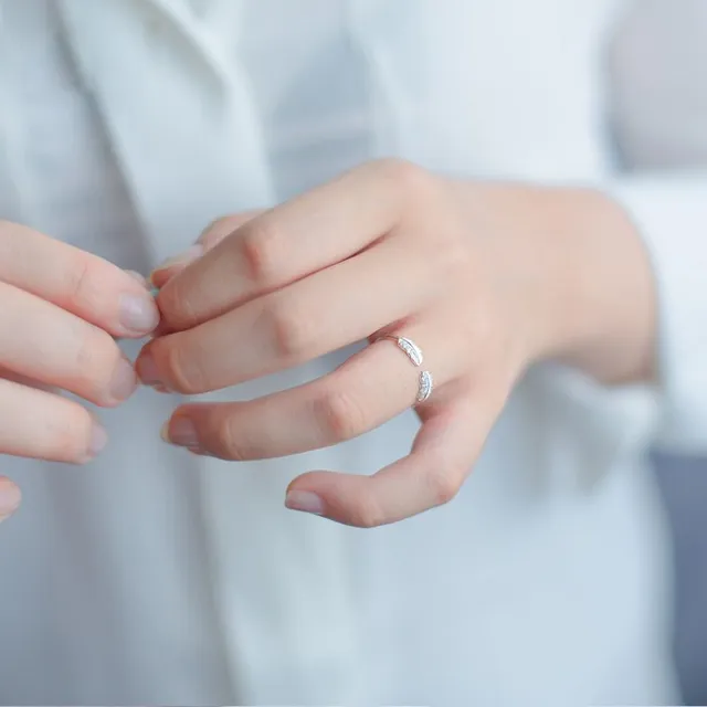 Dámský korejský módní stříbrný prsten