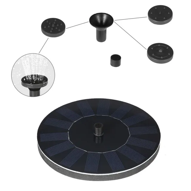 Floating solar garden fountain