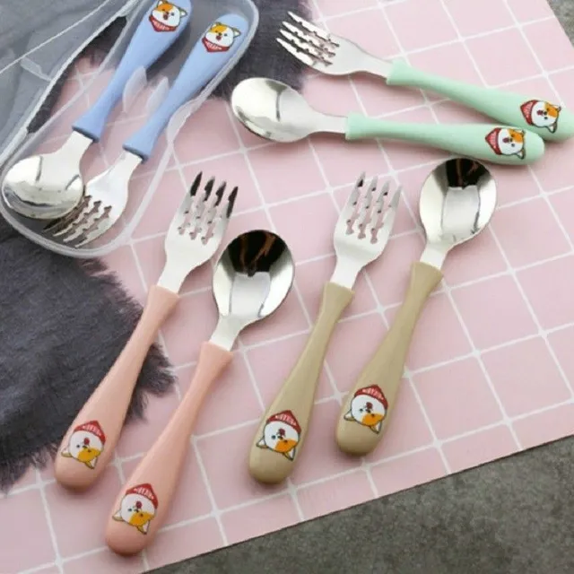 Children's cutlery with case 2 pcs