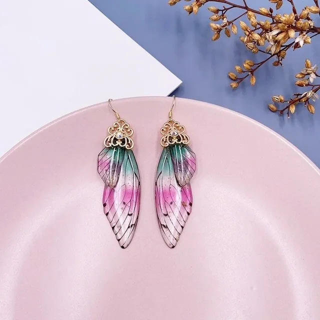 Women's dangle earrings wings Jeanice