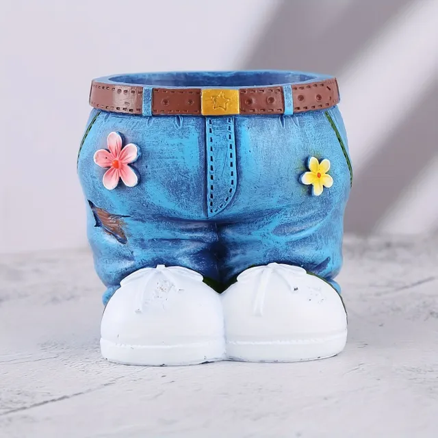 Flower stand for denim motifs - Creative pots, beautiful interior and exterior decor for house, garden and terrace