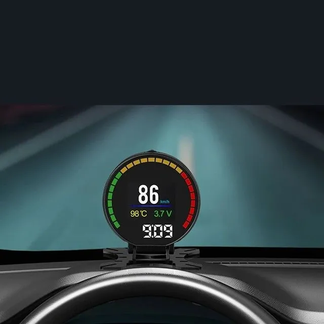 On-board display on the dashboard