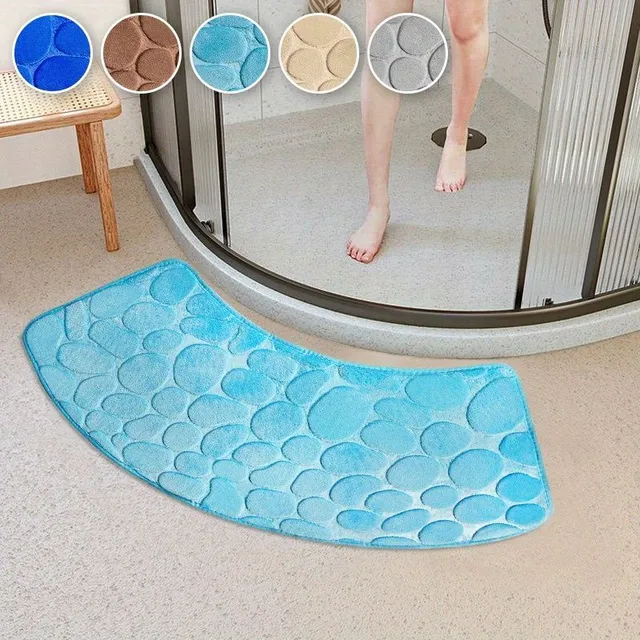 Bathroom mat tiles - rounded corners, soft, anti-slip, fast-drying, absorb water, for household use, bathroom, bath mat, bathroom accessories, bathroom decorations