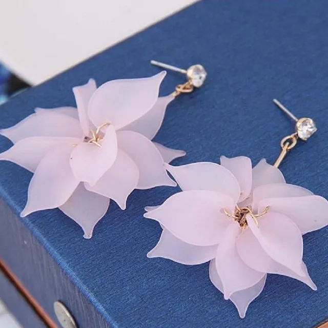 Women's hanging earrings flowers G743