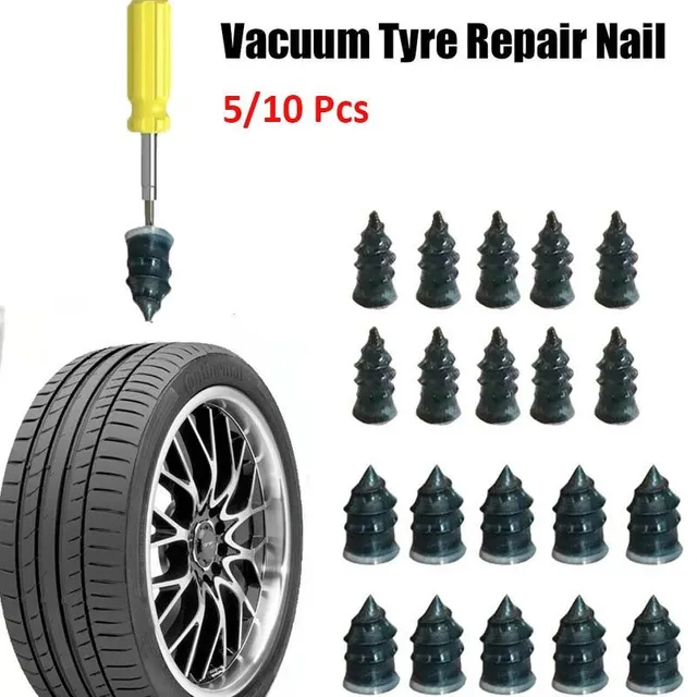 Vacuum nail for tyre repair