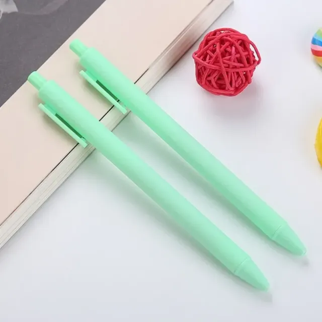 Set of 24 gel pens in macaroon colours with press drive for students