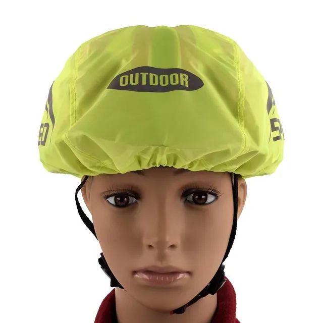 Waterproof dustproof helmet cover with reflectors