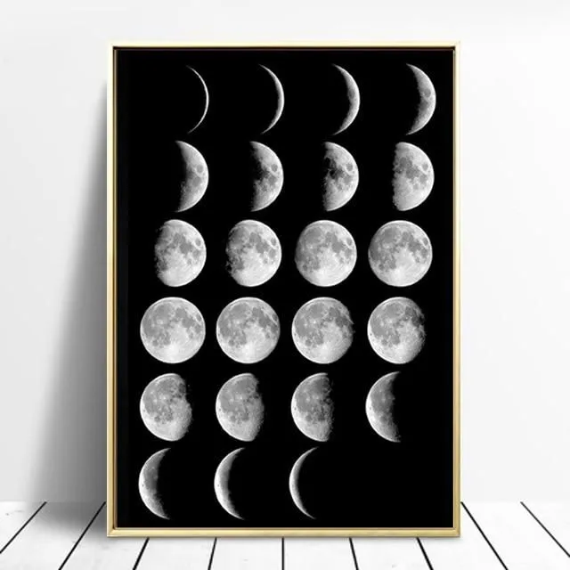 Minimalistický obraz s mesiacom
