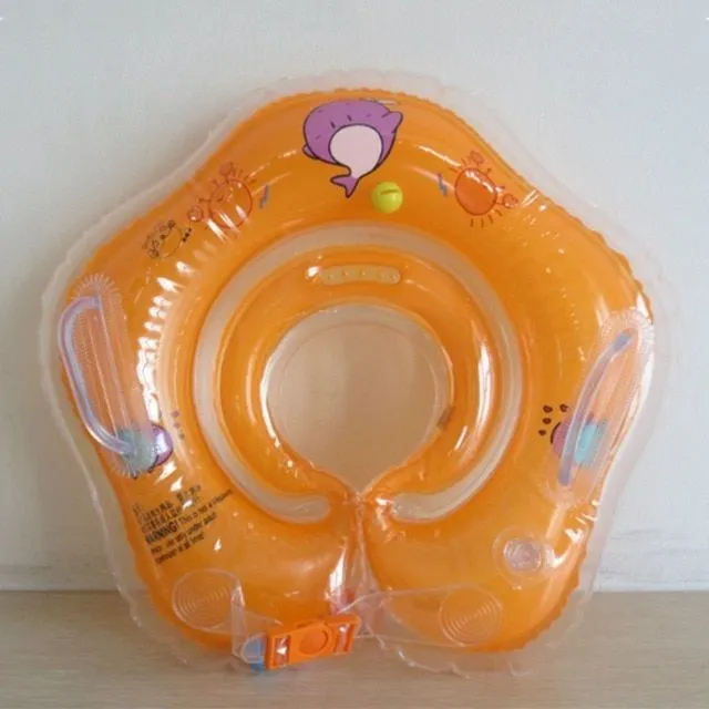 Nafukovací kruh okolo krku pre kúpanie bábätiek