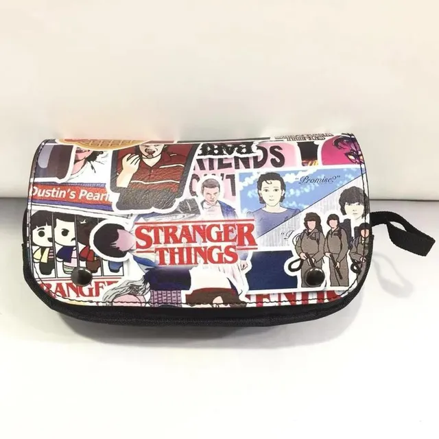 Culoare Stranger Things - Etui spațios pentru rechizite școlare sau de birou