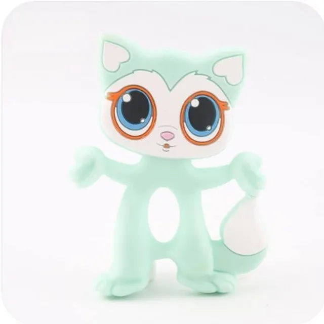 Baby teether in the shape of a cat - 5 colours